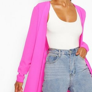 Boohoo woven maxi long sleeve side split k…